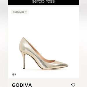 Sergio Rossi rose gold pumps